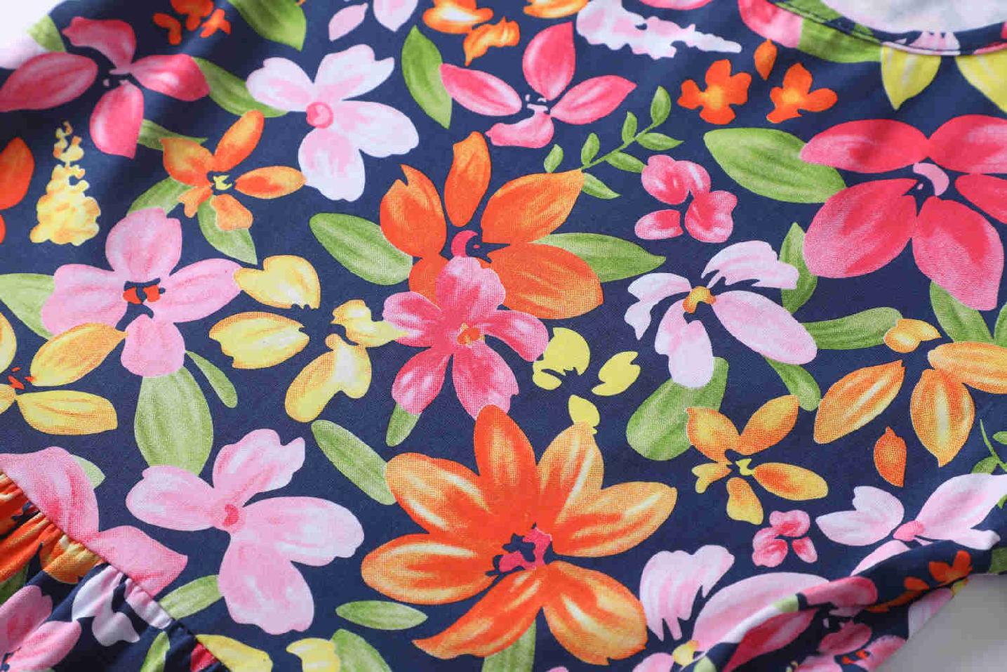 Dívčí šaty kr.r. Kugo SS3588 tmavě modré